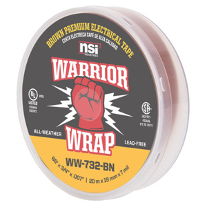 NSI Industries WW-732 Series Vinyl Electrical Tape 3/4 in x 60 ft 7 mil Brown
