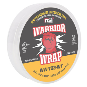 NSI Industries WW-732 Series Vinyl Electrical Tape 3/4 in x 60 ft 7 mil White