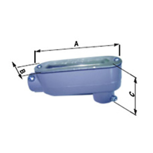 Teddico Type <em class="search-results-highlight">LB</em> Threaded Aluminum Conduit Bodies Aluminum Die Cast 1-1/2 in Cover, Gasket Included