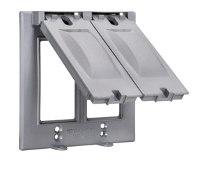 Southwire Weatherproof Outlet Box Covers 2 Decorator/GFCI 2 Gang Gray