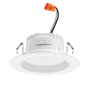 RetroBasics Downlight Trim Kit, Switchable LED White, 4IN Smooth, Switchable CCT – 2700K, 3000K, 3500K, 4000K, and 5000K, Pack of 6, Matte White