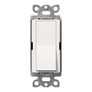 Lutron 4-Way, DPST Rocker Light Switches 15 A 120/277 V Satin Colors® Architectural White