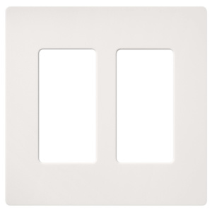 Lutron Standard Decorator Wallplates 2 Gang Architectural White Plastic Surface
