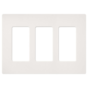 Lutron Standard Decorator Wallplates 3 Gang Architectural White Plastic Surface