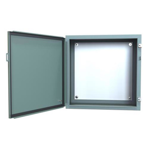 Hammond Manufacturing Wall Mount Continuous Hinge Weatherproof Enclosures 24 x 24 x 12 in Without Knockouts Gray NEMA 12/13