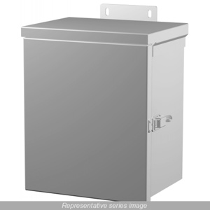 Hammond Manufacturing Wall Mount Hinged Weatherproof Junction Boxes 12 x 12 x 6 in With Knockouts Gray NEMA 3R