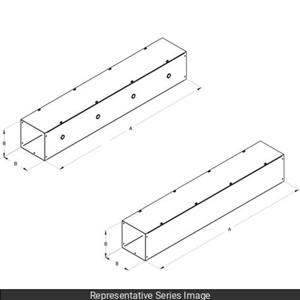 Hammond Manufacturing NEMA 1 Screw Cover Steel Wireways 6 x 6 x 48 in With Knockouts