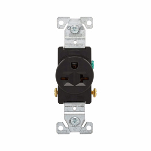 Eaton Wiring Devices 1876 Series Single Receptacles 20 A 250 V 2P3W 6-20R Commercial Black