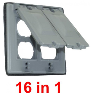 Orbit Industries Weatherproof Box Covers Universal 2 Gang Gray