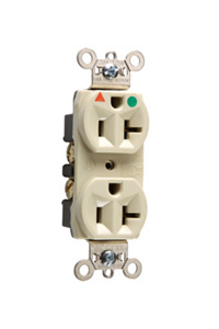Pass & Seymour IG8300 Series Duplex Receptacles 125 V 2P3W 5-20R Hospital Corrosion-resistant Ivory