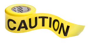 Southwire Barricade Tape Black on Red 3 in x 1000 ft Caution Buried Electric Line Below