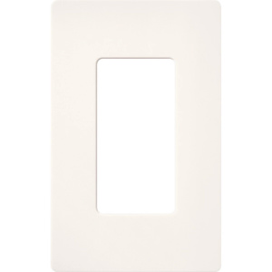 Lutron Standard Decorator Wallplates 1 Gang Brilliant White Plastic Surface