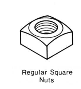 Line Hardware Steel Square Nuts 1/2 in 13 TPI