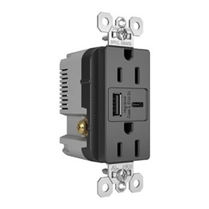 TR15USBAC6BK 15A 125V TR FAST CHRG BK