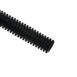 Hellermann-Tyton Convoluted Corrugated Tubing 1/2 in 100 ft Black