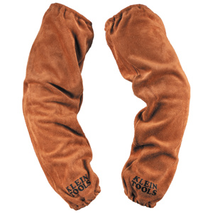 Klein Tools FR Welding Sleeves 21 in L, One Size Fits Most Black/Brown Leather Flame Resistant