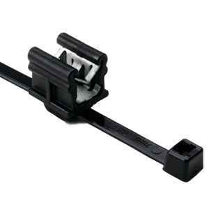 Hellermann-Tyton Cable Ties With Clip 8 in Black 100 per Pack