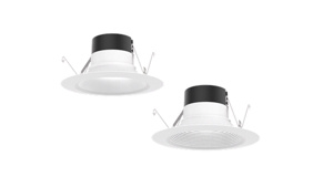 Lithonia E Series LED Recessed Downlight Trims Matte Black Smooth Trim