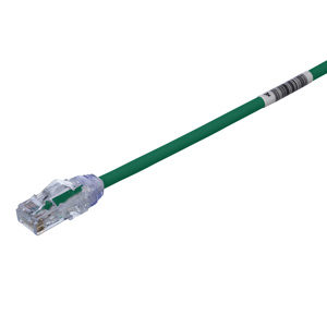 Panduit Cat6a Riser Patch Cords Unshielded RJ45, Booted 3 ft 28/4PR Green