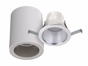 Lightolier ModuLyte Downlights 120 - 277 V 8 in 2700/3000/3500/4000/5000 K Matte White 0 - 10 V Dimming 4000 lm