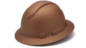 Pyramex Ridgeline® Full Brim Hard Hats 6-1/2 - 8 in 4-Point Ratchet Xcel Logo Matte Copper Graphite