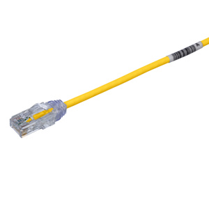 UTP28SP8YL CAT6 28 AWG P-CRD YEL 8FT