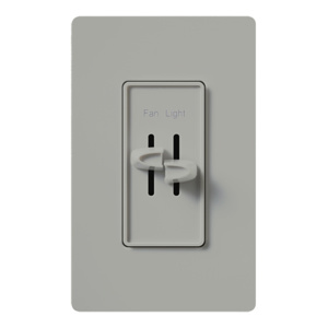 Lutron Skylark® Dual Fan / Light Controls Slide 1.5 A Gray