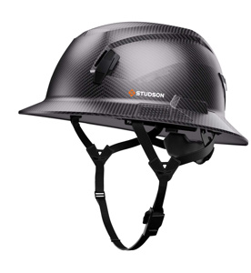 Studson Non-vented Full Brim Safety Helmets 53 - 63 cm 4-point Chin <em class="search-results-highlight">Strap</em> Xcel Logo Carbon