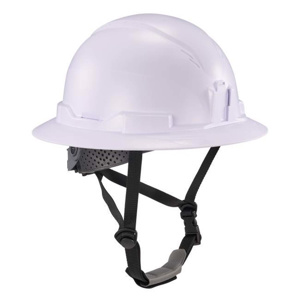 Ergodyne Skullerz Non-vented Full Brim Safety Helmets 6.5 - 8 6 Point Ratchet No <em class="search-results-highlight">Logo</em> White