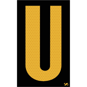 SUNYK2.5UEA LETTER U PEEL YEL/BLK 25/PAK