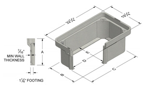PHA173018XE001X000 LID 17X30IN ELECTRIC