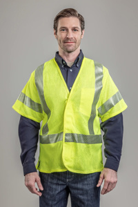 NSA FR DRIFIRE® High Vis Reflective Hook & Loop Mesh Vests - NMGC Logo XL High Vis Yellow Type R, Class 3