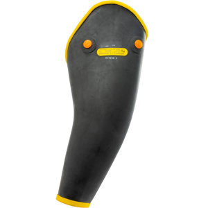 192-2-LARGE SLV RBR INSLG BLK/YEL LRG