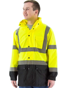 Kits - Majestic Glove High Vis Hooded Rain Jackets - SUAO Logo