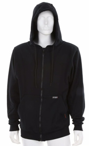 SS1BKX3 FR ZIP HDD SWEATSHIRT BLK X3