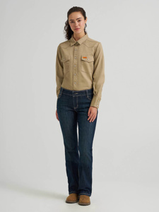 Wrangler <em class="search-results-highlight">FR</em> Retro® Mae Boot Cut Jeans <em class="search-results-highlight">3</em> x 30 Dark Blue Womens