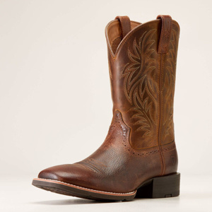 Ariat Sport Western Wide Square Toe Cowboy Boots 10.5 Brown