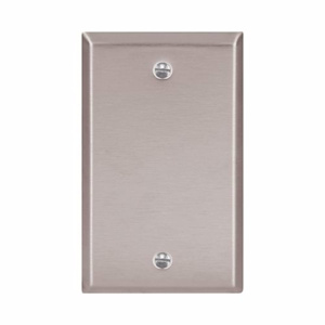 Eaton Wiring Devices Standard Blank Wallplates 1 Gang Metallic Stainless Steel Box Mount