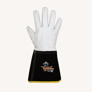 Superior Glove Welding Gloves Large Leather, Goatskin Leather White