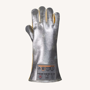 Superior Glove Welding Gloves Large Leather, Goatskin Leather Silver