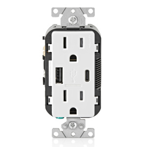 Leviton Decora® USB Duplex Combination Devices 15 A 125 V