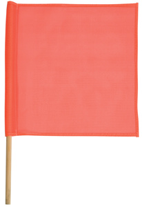 SFKV18-24OR RD/OR MESH FLAG W/2FT WOOD