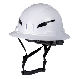 Klein Tools Non-vented Full Brim Hard Hats 6.5 - 8 in 6 Point Ratcheting Xcel Logo White