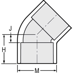Spears PVC 45 Degree Elbows