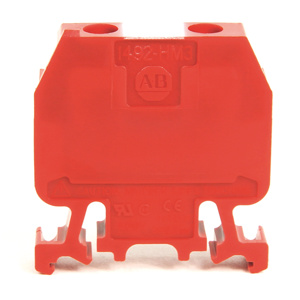 1492-HM3RE TERM BLCK MTD 1P 30A RED