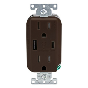 AC1X3-B DECO TYP AC USB 15A 27W BRN