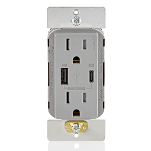 AC1P6-GY DECO TYP AC USB 15A 60W GRY