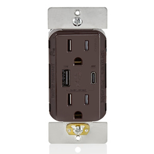 AC1P6-B DECO TYP AC USB 15A 60W BRN