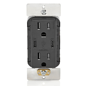 CC1P6-E DECO TYP CC USB 15A 60W BLK
