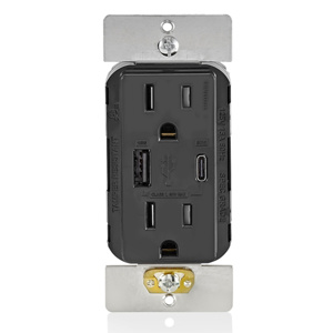 AC1P6-E DECO TYP AC USB 15A 60W BLK
